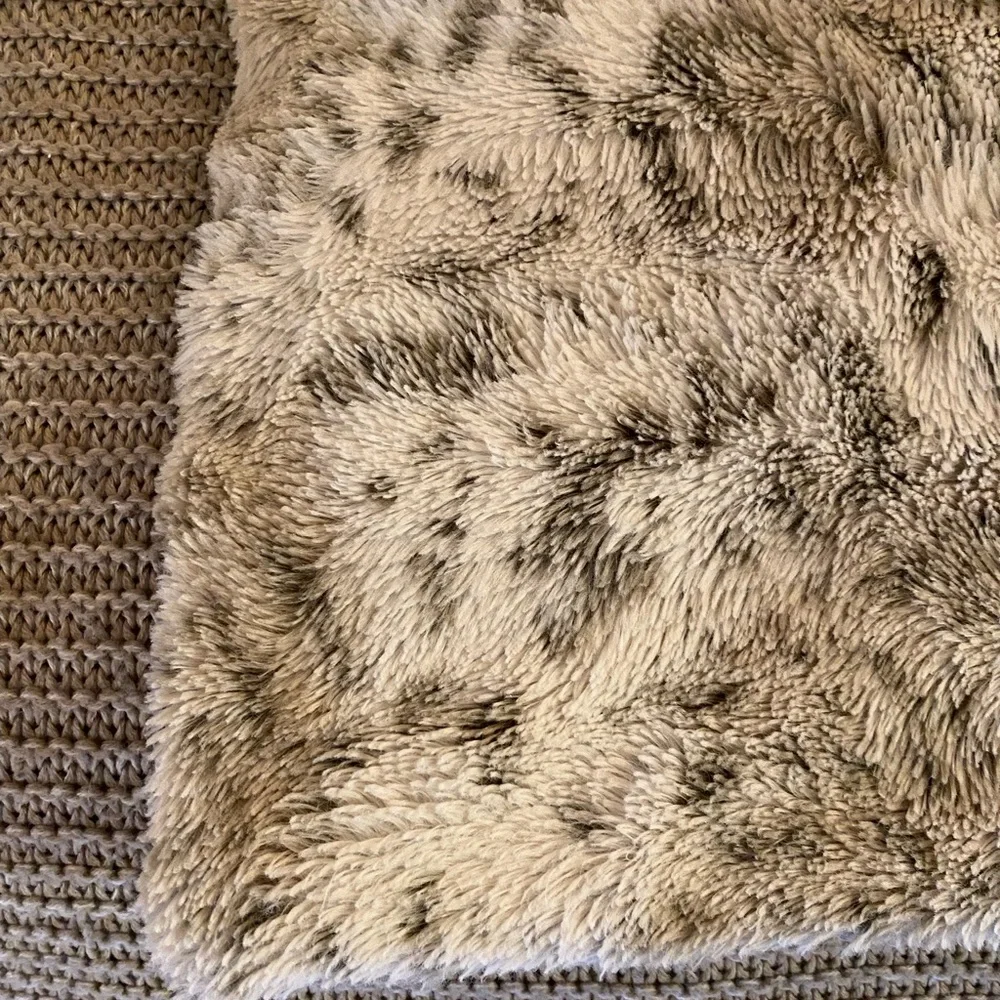 Furry Cheetah Print Throw Blanket